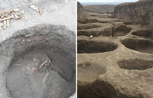 На кавказе раскопали скелет с удлинённым черепом, возрастом 1500 лет.