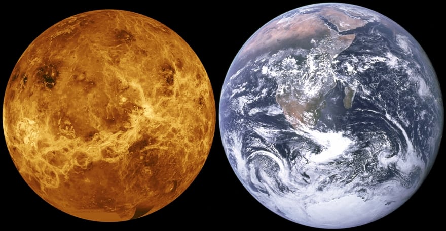 Невидимый танец Земли и Венеры, образует потрясающие узоры в пространстве.