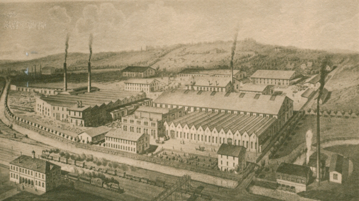 завод Escher-Wyss в Равенсбурге, 1870г