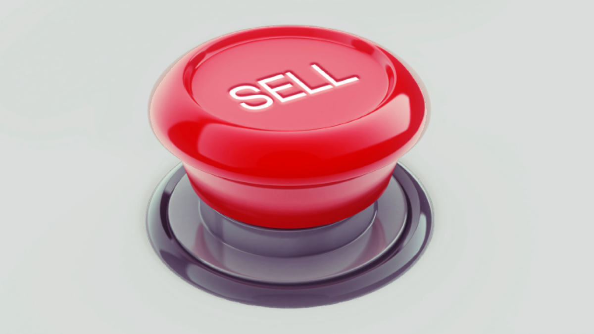 Кнопка "продать акции"